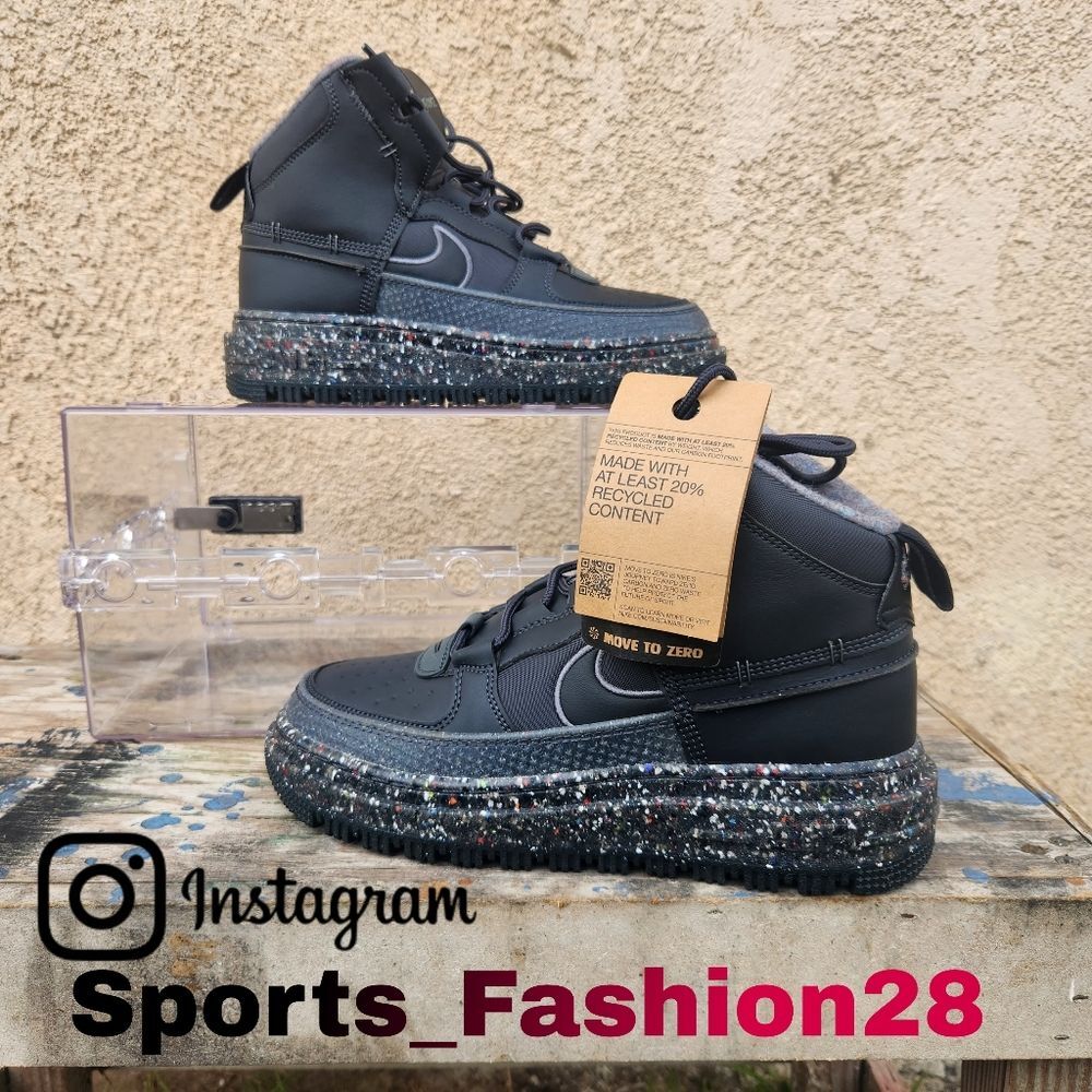 NIKE AIR FORCE 1 BOOT NN DARK SMOKE GREY-BLACK-SMOKE GREY [DD0747-001]